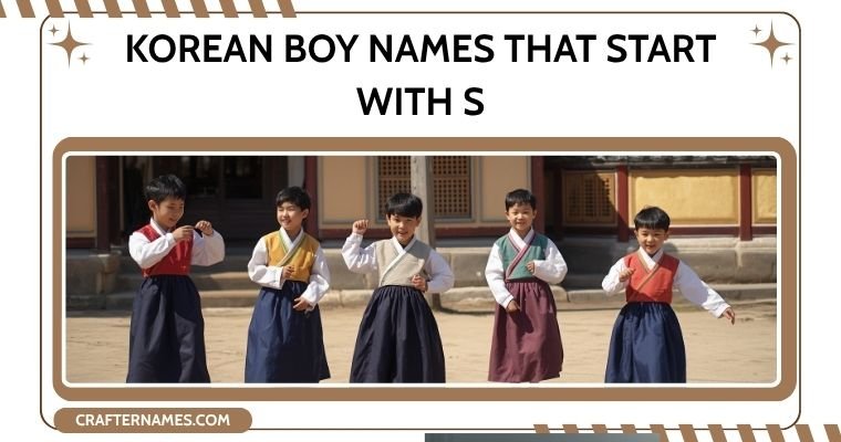 Korean Boy Names That Start With S