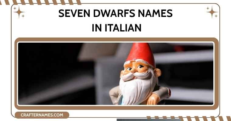 Seven Dwarfs Names in Italian