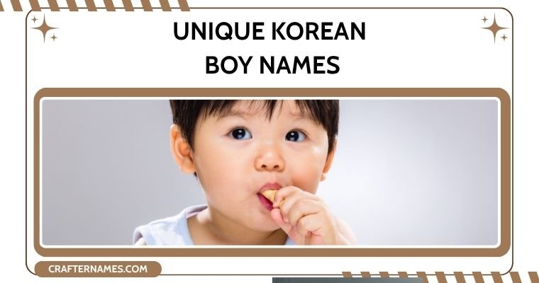 Unique Korean Boy Names