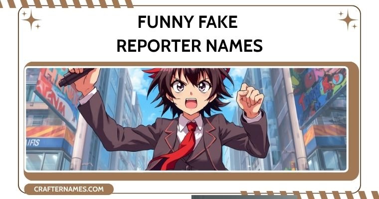 Funny Fake Reporter Names